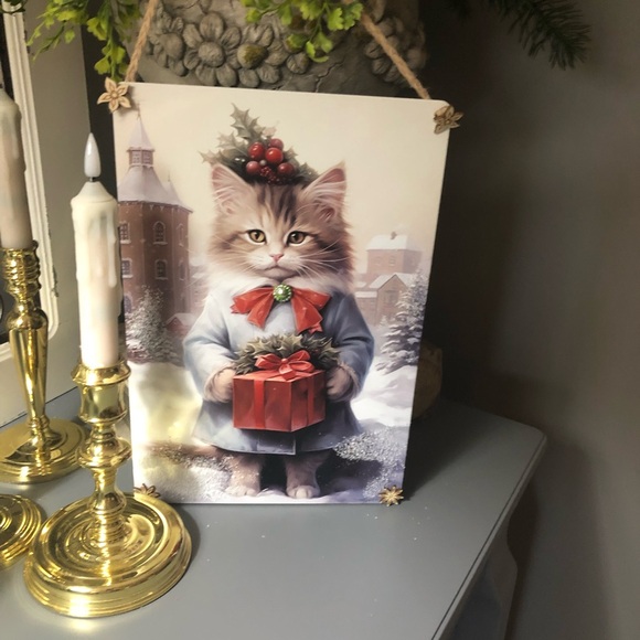 🎄Christmas Cat Tin Sign🎄 - Picture 8 of 8
